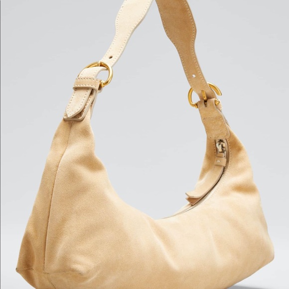(SOLD) BY FAR Mara Suede Shoulder Bag - Picture 2 of 4